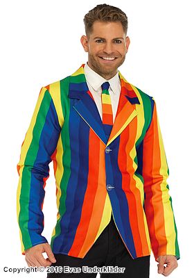 Kostyme-jakke, regnbuefarge